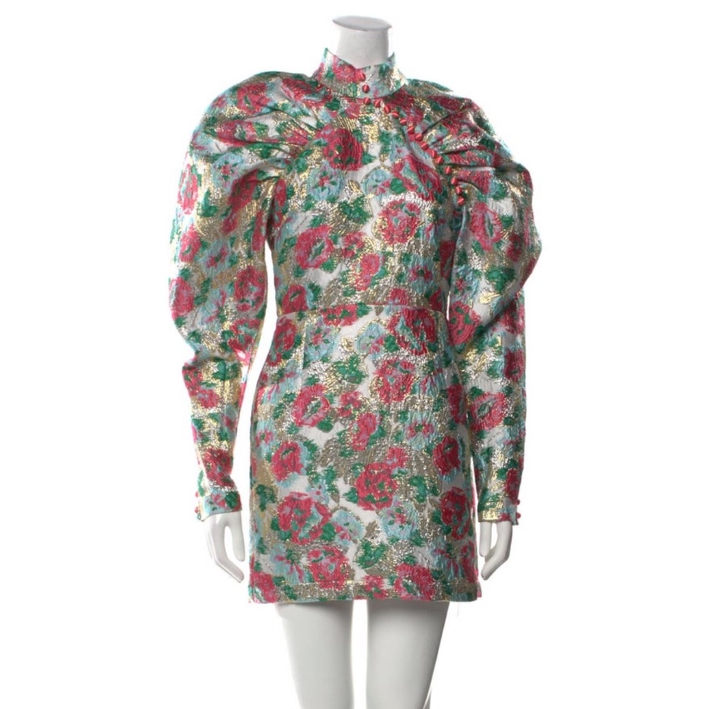 Floral Metallic Dress